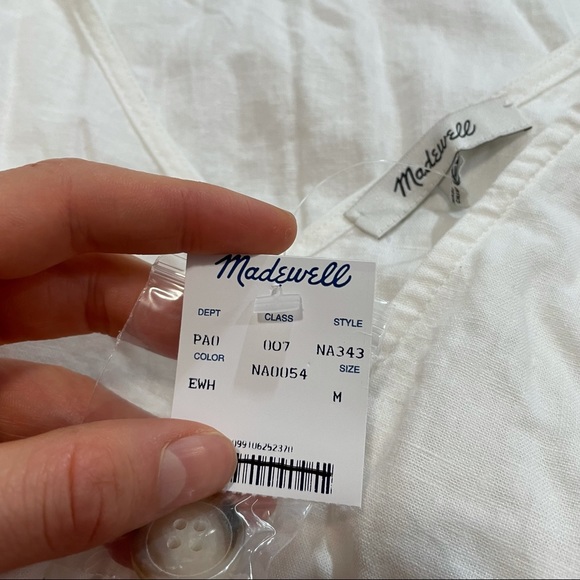 Madewell linen blend side button tank top - Picture 5 of 6